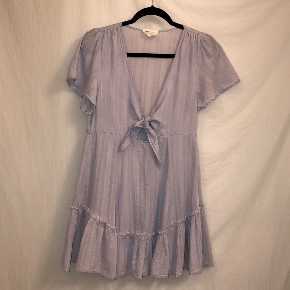 Lilac front tie dress